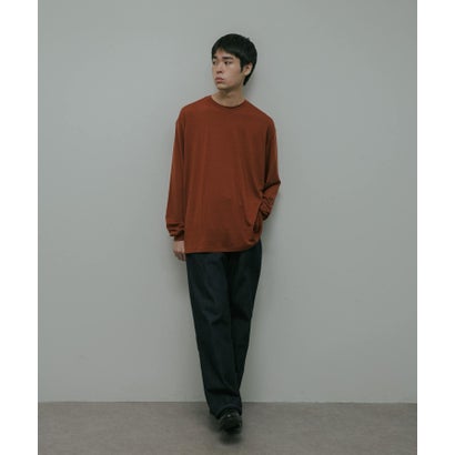 アーバンリサーチ ドアーズ URBAN RESEARCH DOORS Washable Wool Crew-Neck Long-Sleeve T-shirts （チャコールグレー）｜詳細画像