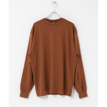 アーバンリサーチ ドアーズ URBAN RESEARCH DOORS Washable Wool Crew-Neck Long-Sleeve T-shirts （チャコールグレー）｜詳細画像