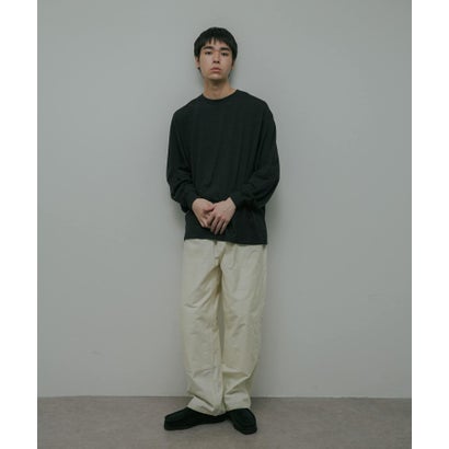 アーバンリサーチ ドアーズ URBAN RESEARCH DOORS Washable Wool Crew-Neck Long-Sleeve T-shirts （チャコールグレー）｜詳細画像