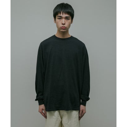 アーバンリサーチ ドアーズ URBAN RESEARCH DOORS Washable Wool Crew-Neck Long-Sleeve T-shirts （チャコールグレー）｜詳細画像