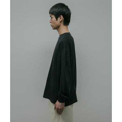 アーバンリサーチ ドアーズ URBAN RESEARCH DOORS Washable Wool Crew-Neck Long-Sleeve T-shirts （チャコールグレー）｜詳細画像