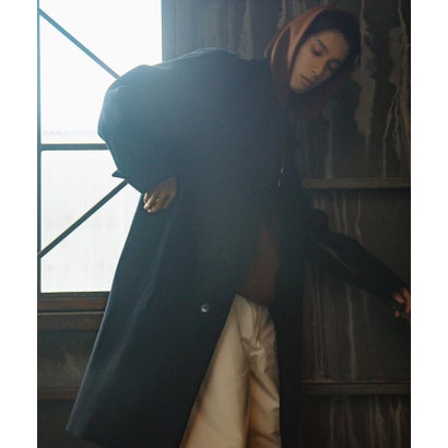 アーバンリサーチ ドアーズ URBAN RESEARCH DOORS Oilcut Melton Over Coat （ブラウン）｜詳細画像