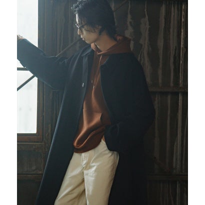 アーバンリサーチ ドアーズ URBAN RESEARCH DOORS Oilcut Melton Over Coat （ブラウン）｜詳細画像