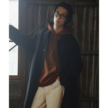 アーバンリサーチ ドアーズ URBAN RESEARCH DOORS Oilcut Melton Over Coat （ブラウン）｜詳細画像