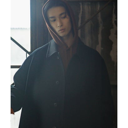 アーバンリサーチ ドアーズ URBAN RESEARCH DOORS Oilcut Melton Over Coat （ブラウン）｜詳細画像