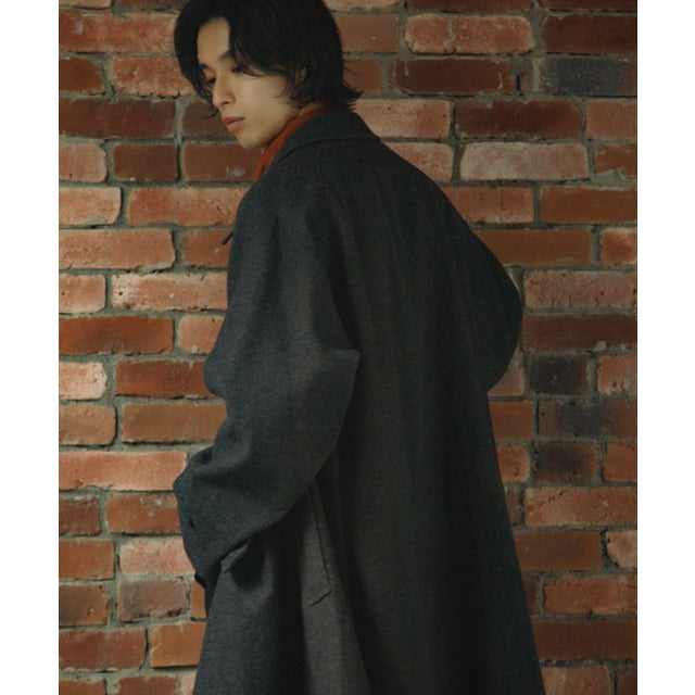 Oilcut Melton Over Coat （ブラウン）