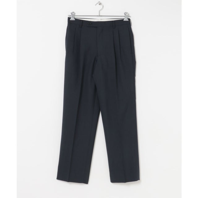 LIFE STYLE TAILOR TWクリアツイル2タックパンツ （ネイビー）