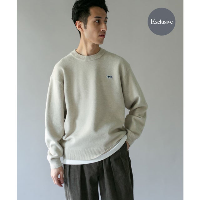 『別注』PENNEYS×DOORS THE FOX クルーネック スフレニット （ベージュ）