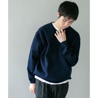 アーバンリサーチ ドアーズ URBAN RESEARCH DOORS Vネック インレー スウェットライクロングスリーブニット （グレー）｜詳細画像