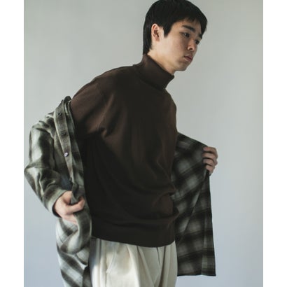 アーバンリサーチ ドアーズ URBAN RESEARCH DOORS タートルネック カシミヤブレンドロングスリーブニット （ブラウン）｜詳細画像
