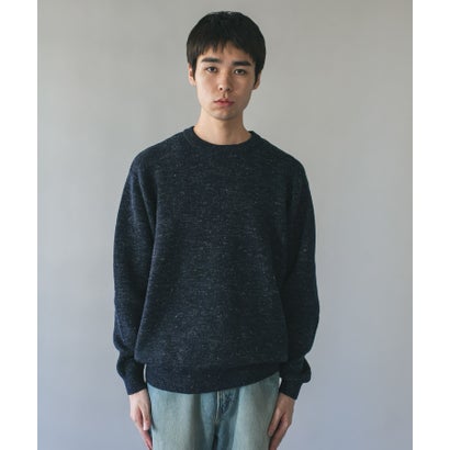 アーバンリサーチ ドアーズ URBAN RESEARCH DOORS ウールブレンド ミックスヤーン ニット （ブルー）｜詳細画像