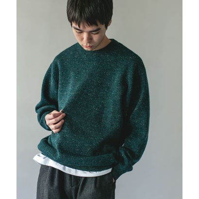 アーバンリサーチ ドアーズ URBAN RESEARCH DOORS ウールブレンド ミックスヤーン ニット （ブルー）｜詳細画像