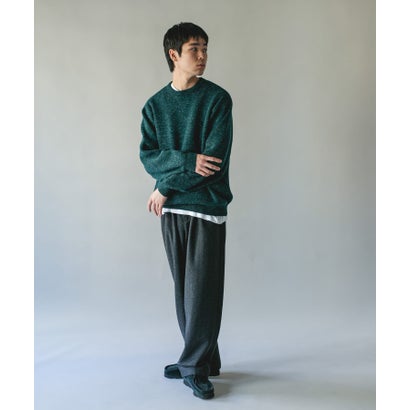 アーバンリサーチ ドアーズ URBAN RESEARCH DOORS ウールブレンド ミックスヤーン ニット （ブルー）｜詳細画像