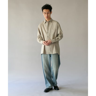 アーバンリサーチ ドアーズ URBAN RESEARCH DOORS TW レギュラーカラーロングスリーブシャツ （ベージュ）｜詳細画像