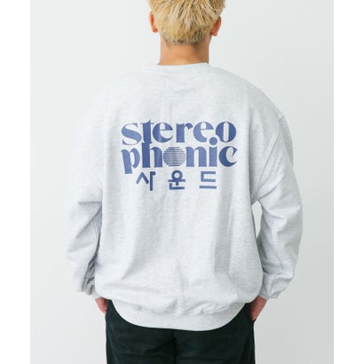 アーバンリサーチ ドアーズ URBAN RESEARCH DOORS stereo phonic SPS Logo Sweatshirts （ライトグレー）｜詳細画像