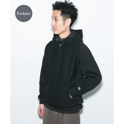 アーバンリサーチ ドアーズ URBAN RESEARCH DOORS 『別注』Champion×DOORS HALF SNAP PARKA （ネイビー）｜詳細画像