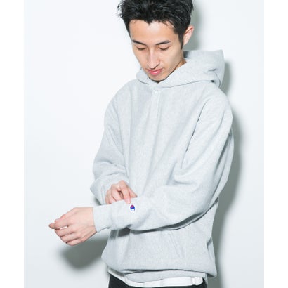 アーバンリサーチ ドアーズ URBAN RESEARCH DOORS 『別注』Champion×DOORS HALF SNAP PARKA （スミクロ）｜詳細画像