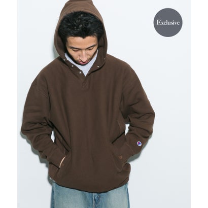 アーバンリサーチ ドアーズ URBAN RESEARCH DOORS 『別注』Champion×DOORS HALF SNAP PARKA （ライトブルー）｜詳細画像