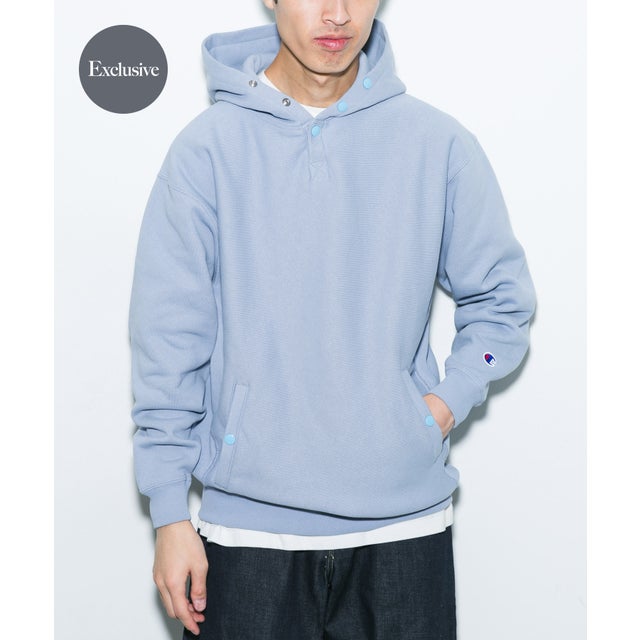 『別注』Champion×DOORS HALF SNAP PARKA （ライトブルー）