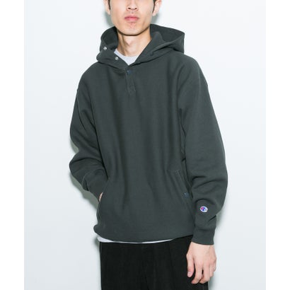 アーバンリサーチ ドアーズ URBAN RESEARCH DOORS 『別注』Champion×DOORS HALF SNAP PARKA （ブラック）｜詳細画像