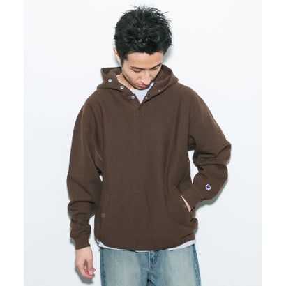 アーバンリサーチ ドアーズ URBAN RESEARCH DOORS 『別注』Champion×DOORS HALF SNAP PARKA （ライトピンク）｜詳細画像