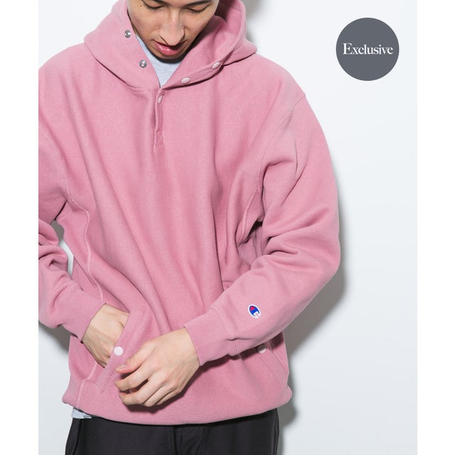『別注』Champion×DOORS HALF SNAP PARKA （ライトピンク）