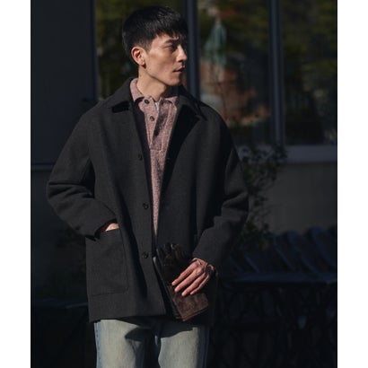 アーバンリサーチ ドアーズ URBAN RESEARCH DOORS 『UR TECH』完声/暖ニットメルトンパデットコート （ダークグレー）｜詳細画像