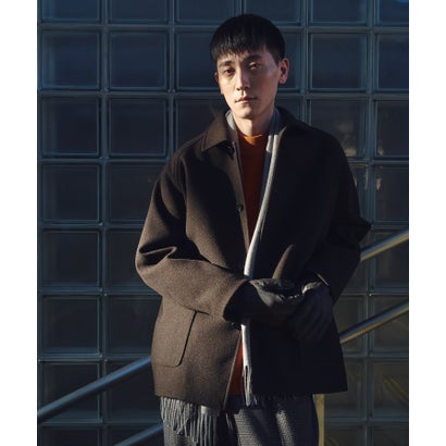 アーバンリサーチ ドアーズ URBAN RESEARCH DOORS 『UR TECH』完声/暖ニットメルトンパデットコート （ブラック）｜詳細画像