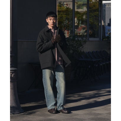 アーバンリサーチ ドアーズ URBAN RESEARCH DOORS 『UR TECH』完声/暖ニットメルトンパデットコート （ブラック）｜詳細画像