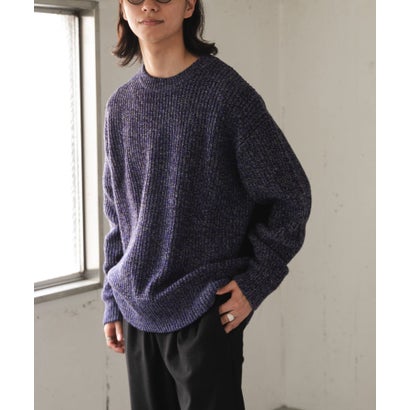 アーバンリサーチ ドアーズ URBAN RESEARCH DOORS FORK&SPOON ミックスカラーニットプルオーバー （オレンジ）｜詳細画像