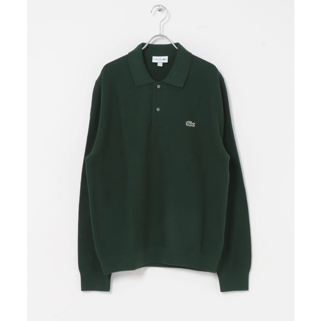 LACOSTE ロングスリーブポロシャツ （グリーン）