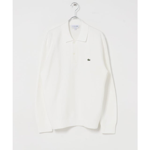 LACOSTE ロングスリーブポロシャツ （ホワイト）