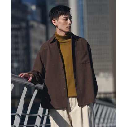 アーバンリサーチ ドアーズ URBAN RESEARCH DOORS 『UR TECH』完声/暖 ロングスリーブシャツ （チャコールグレー）｜詳細画像