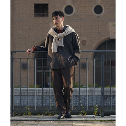 アーバンリサーチ ドアーズ URBAN RESEARCH DOORS 『UR TECH』完声/暖 ロングスリーブシャツ （チャコールグレー）｜詳細画像
