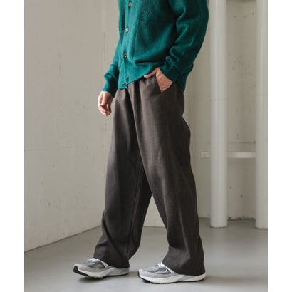 アーバンリサーチ ドアーズ URBAN RESEARCH DOORS FORK&SPOON ウールライクツイルイージーパンツ （カーキ）｜詳細画像