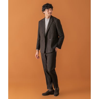 LIFE STYLE TAILOR ツイードライクコンフォータブルダブルジャケット （グレー系その他）｜詳細画像