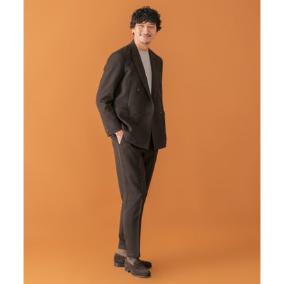 LIFE STYLE TAILOR ツイードライクコンフォータブルダブルジャケット （グレー系その他）｜詳細画像
