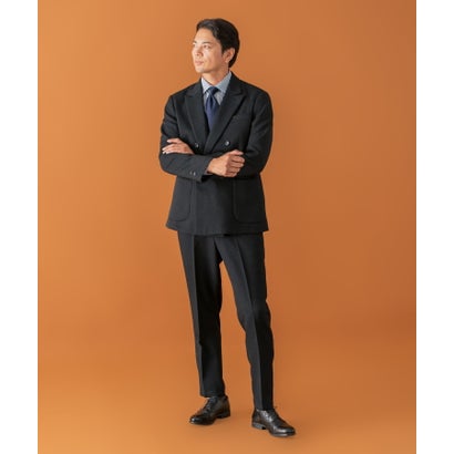 LIFE STYLE TAILOR ツイードライクコンフォータブルダブルジャケット （グレー系その他）｜詳細画像