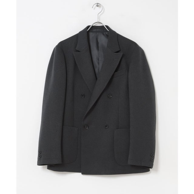LIFE STYLE TAILOR ツイードライクコンフォータブルダブルジャケット （グレー系その他）