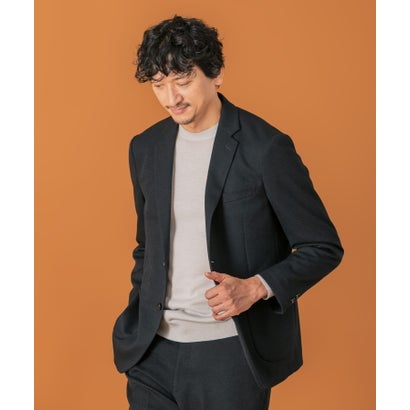 LIFE STYLE TAILOR ツイードライクコンフォータブルジャケット （ブラウン）｜詳細画像