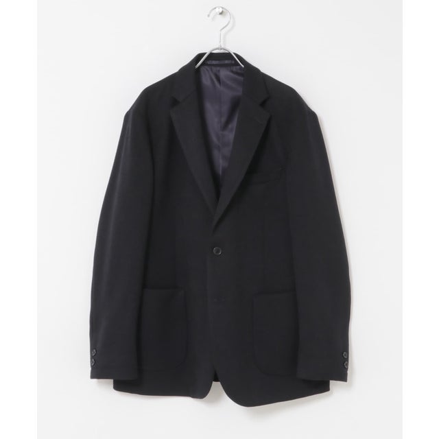 LIFE STYLE TAILOR ツイードライクコンフォータブルジャケット （ネイビー）
