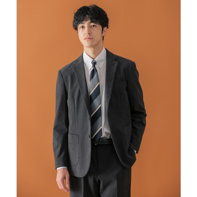 LIFE STYLE TAILOR コーデュロイコンフォータブルジャケット （チャコールグレー）