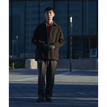 アーバンリサーチ ドアーズ URBAN RESEARCH DOORS 『UR TECH』完声/暖 2タックワイドパンツ （ブラウン）｜詳細画像
