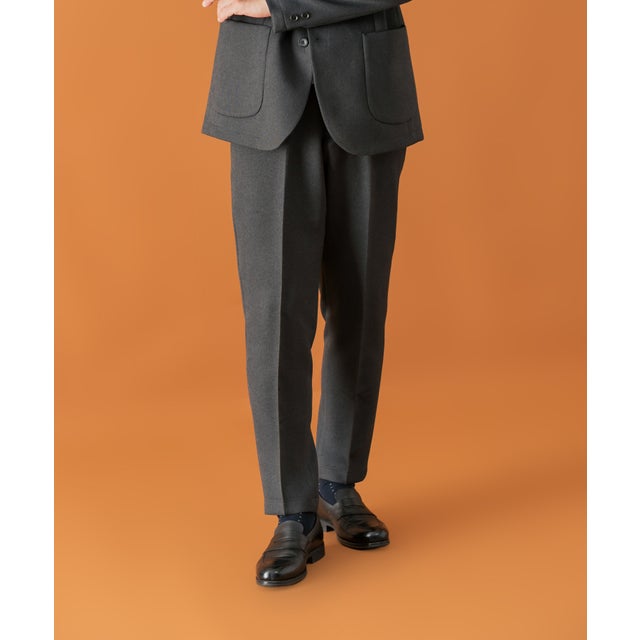 LIFE STYLE TAILOR ツイードライクコンフォータブルパンツ （グレー系その他）