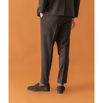 LIFE STYLE TAILOR ツイードライクコンフォータブルパンツ （ブラウン）｜詳細画像
