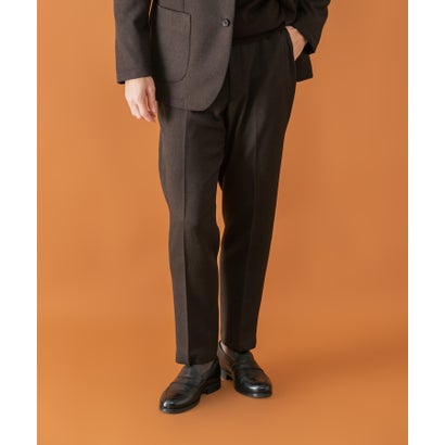 LIFE STYLE TAILOR ツイードライクコンフォータブルパンツ （ネイビー）｜詳細画像