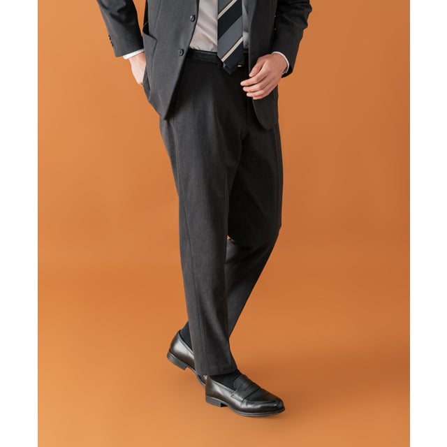 LIFE STYLE TAILOR コーデュロイコンフォータブルパンツ （チャコールグレー）