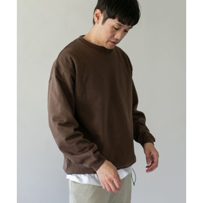 アーバンリサーチ ドアーズ URBAN RESEARCH DOORS URDドロスト裏毛スウェット （ブラウン）｜詳細画像