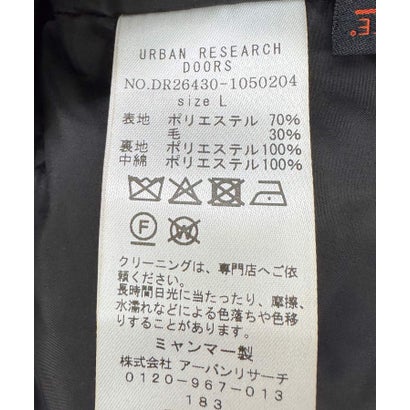 ウールブレンドラミネート 中綿ブルゾン （ブラック）｜詳細画像