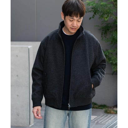アーバンリサーチ ドアーズ URBAN RESEARCH DOORS ウールブレンドハリントンジャケット （ブラック）｜詳細画像